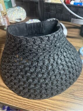 NWBlack Women's Woven Sun Visor
